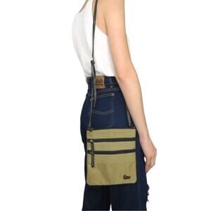 Dooney & Bourke | Women’s North South Triple Zip Tan Brown Crossbody Bag Purse